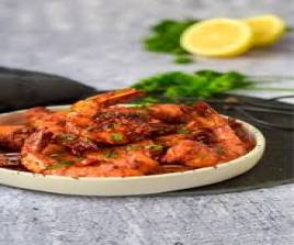 Prawn and hot chilli sauce with side order